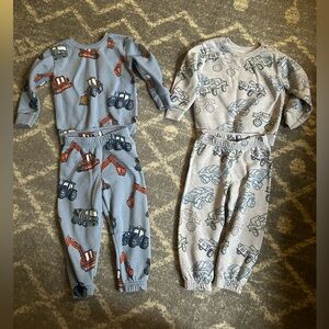2T Matching sweatsuit set Grey & Blue
